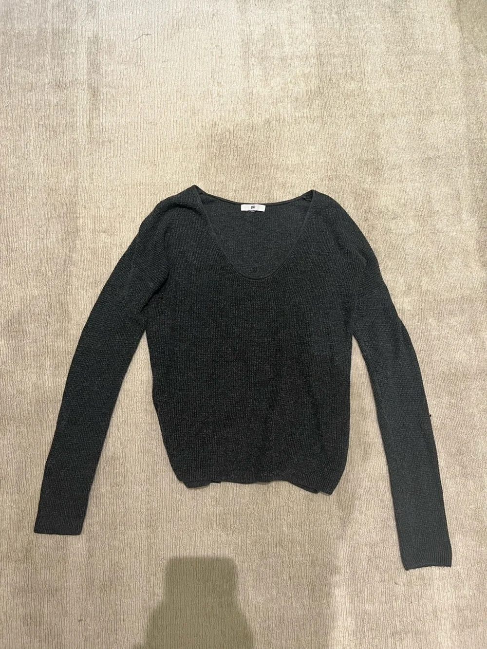 Grey V-Neck Women’s knit Sweater